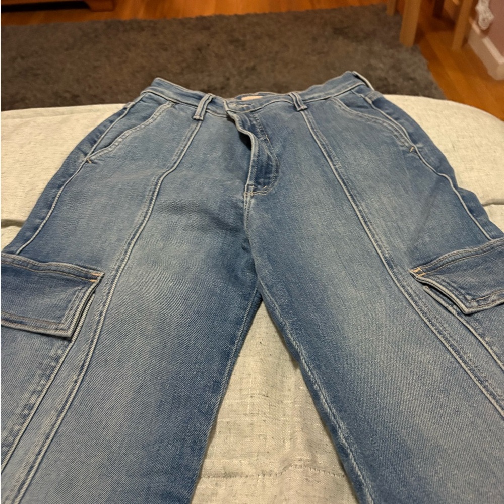 MOTHER Blue Boot Cut Jeans with Classic Style